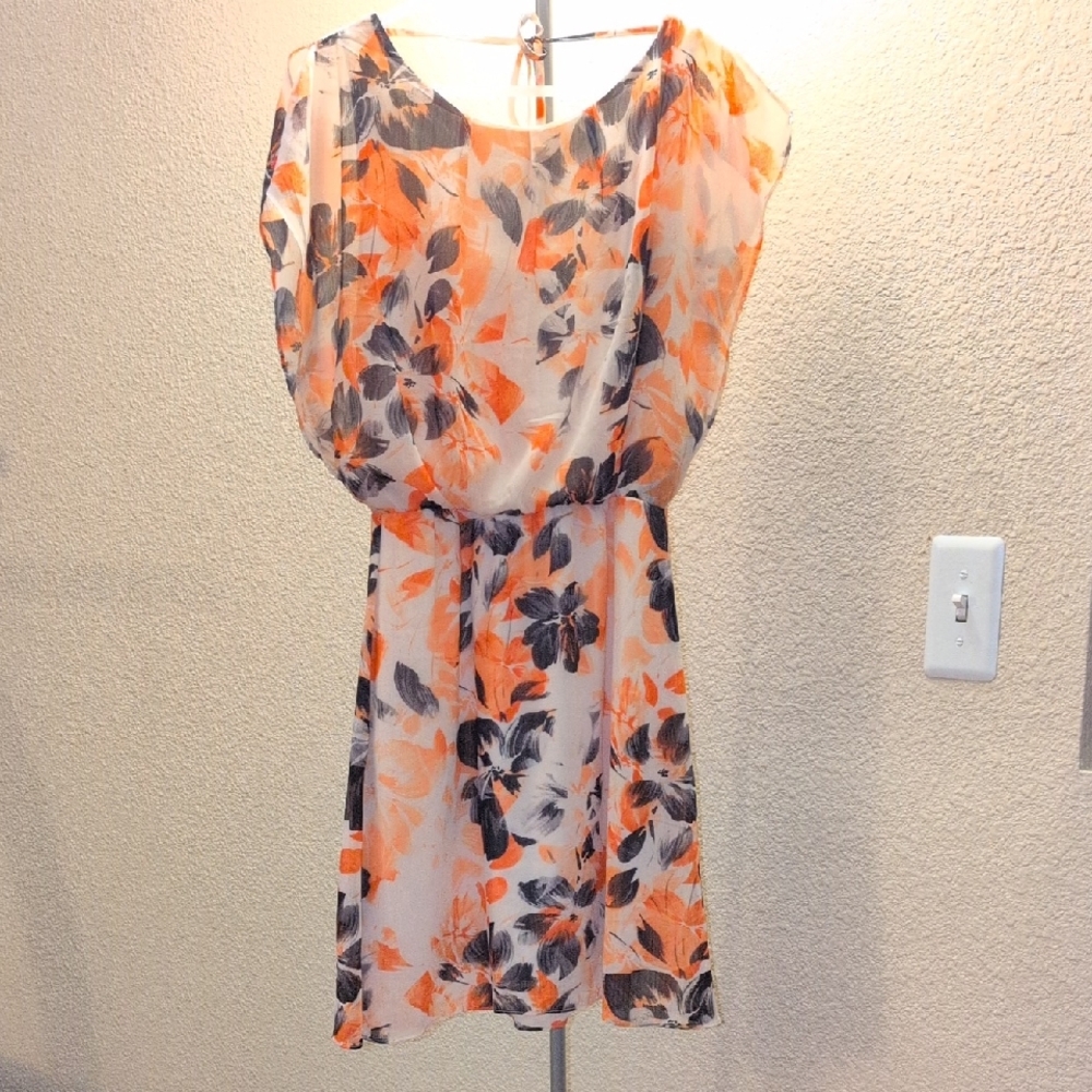 The Limited Orange Sleeveless Sundress for Weddings